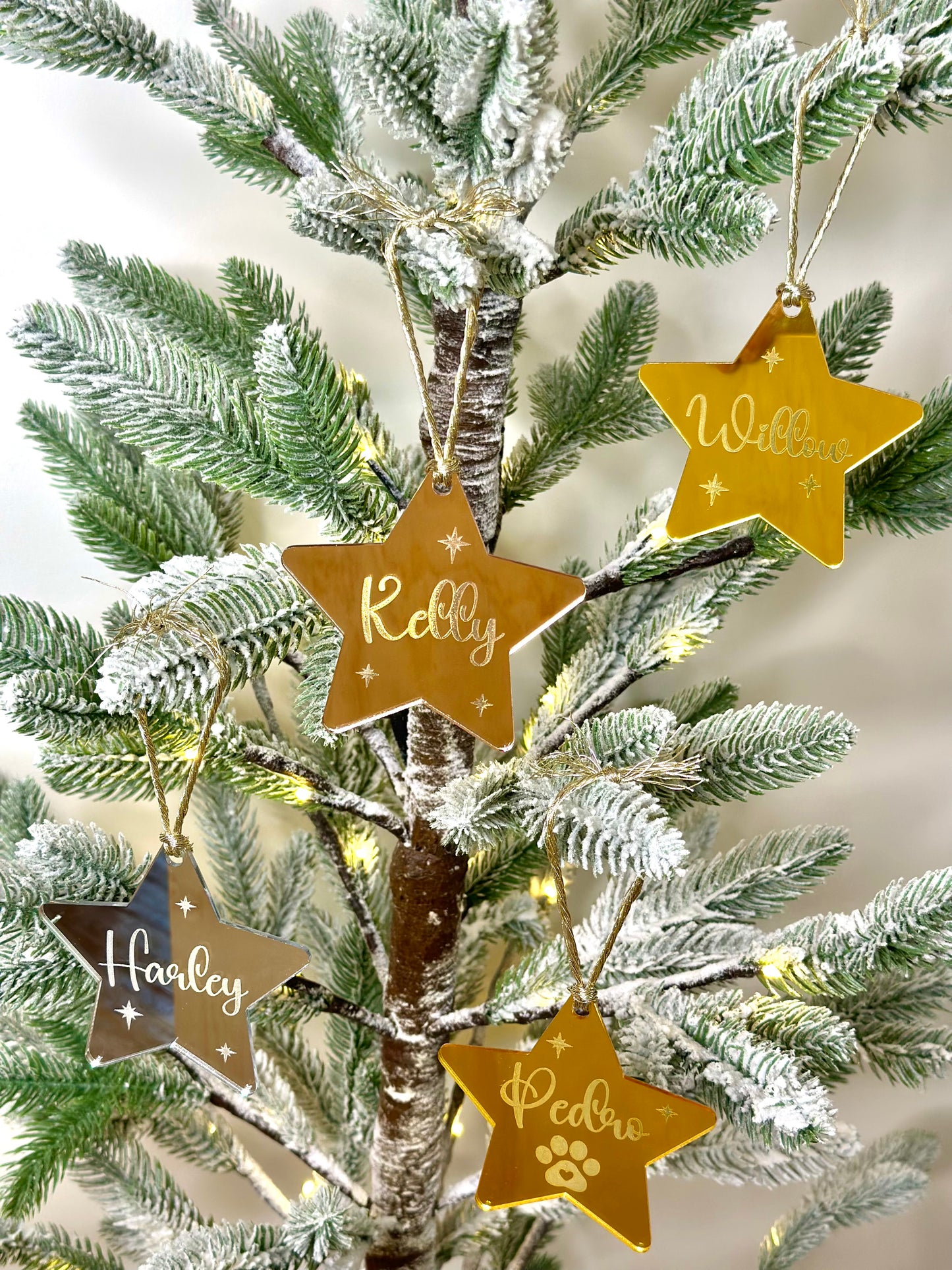 Christmas Star Name Engraved Ornament