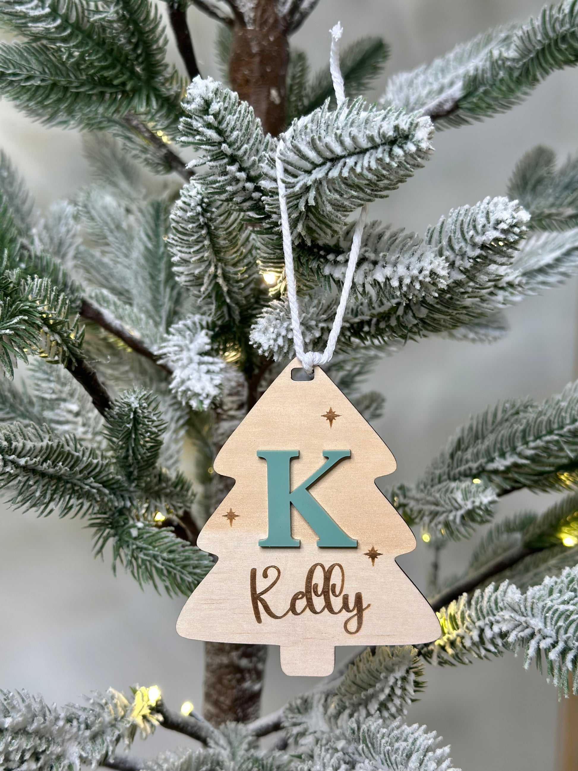 Christmas Tree Letter & Name Ornament Decoration