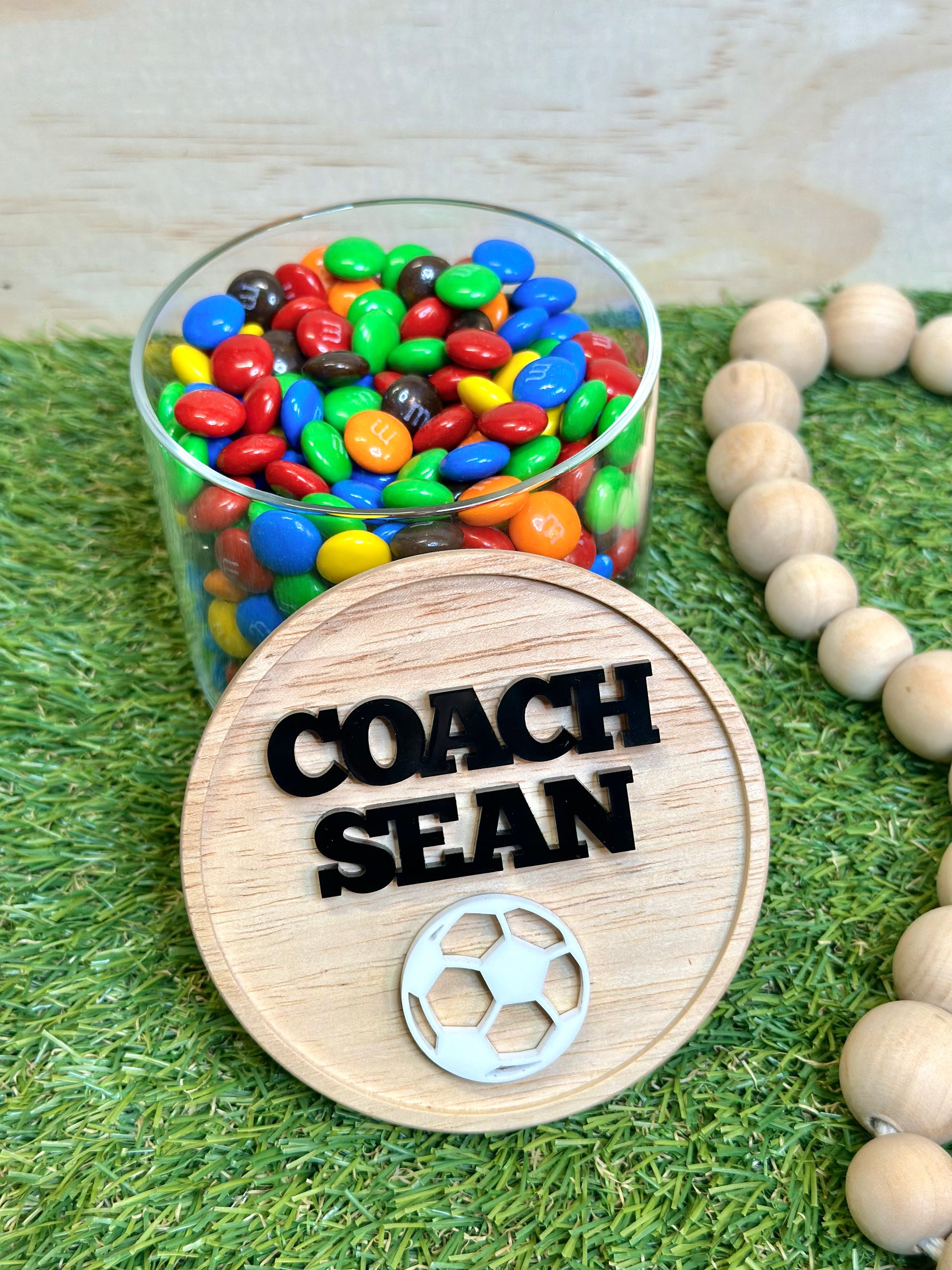 Coach Personalised Candy Treat Jar Gift