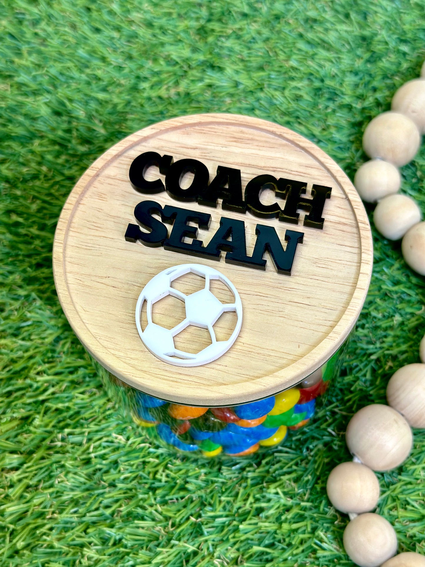 Coach Personalised Candy Treat Jar Gift