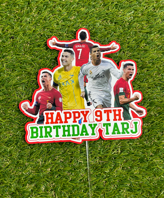 Cristiano Ronaldo Soccer Personalised Cake Topper