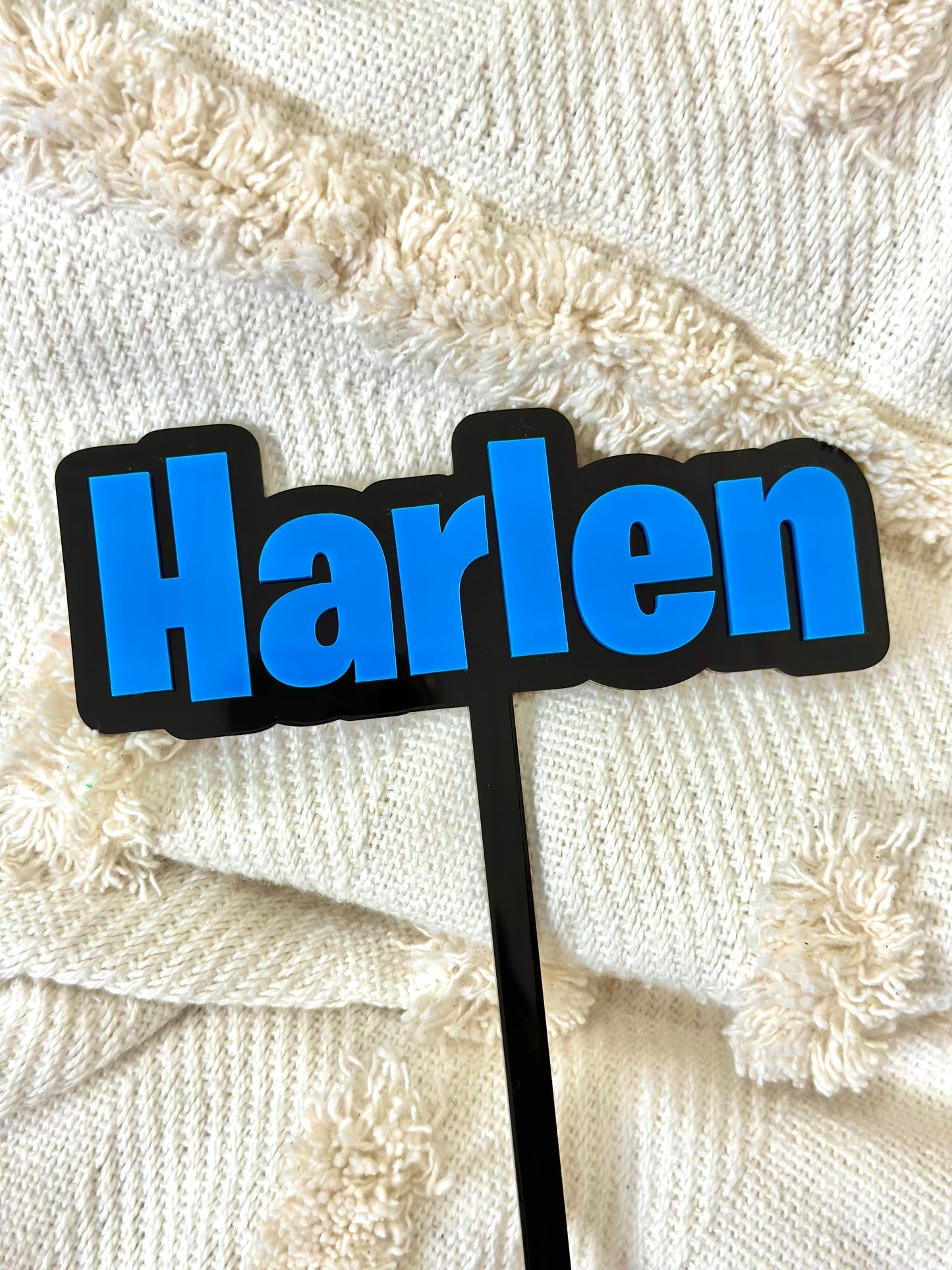 Custom Name Acrylic Cake Topper