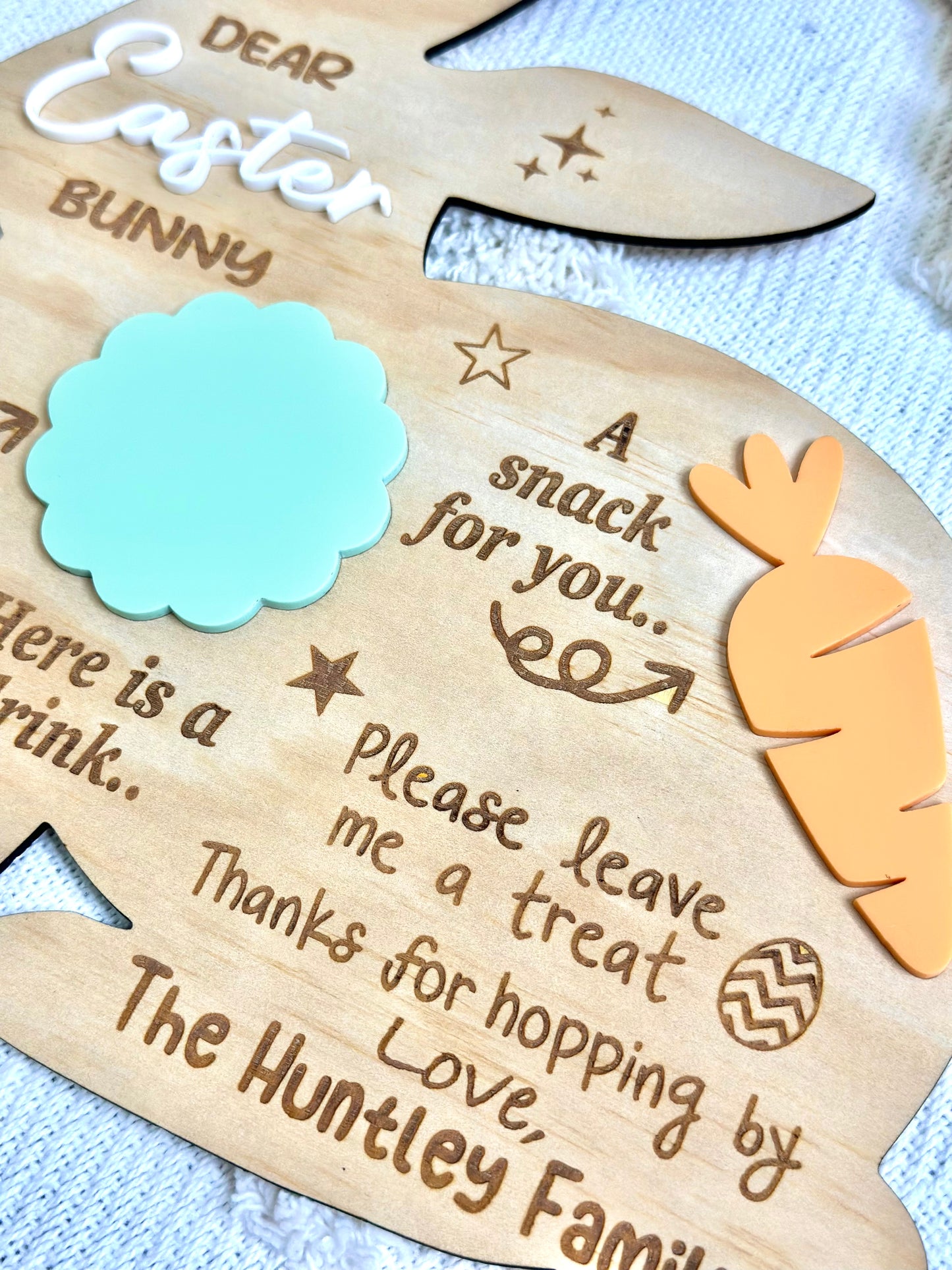 Dear Easter Bunny Treat Plate Board