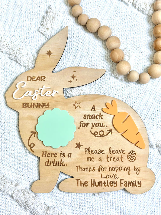 Dear Easter Bunny Treat Plate Board