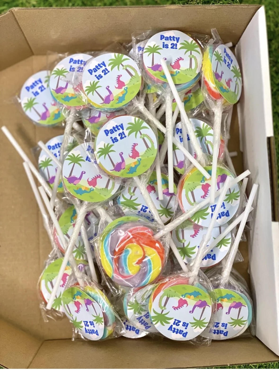 Dinosaur #1 Personalised Birthday Lollipop 10 pack
