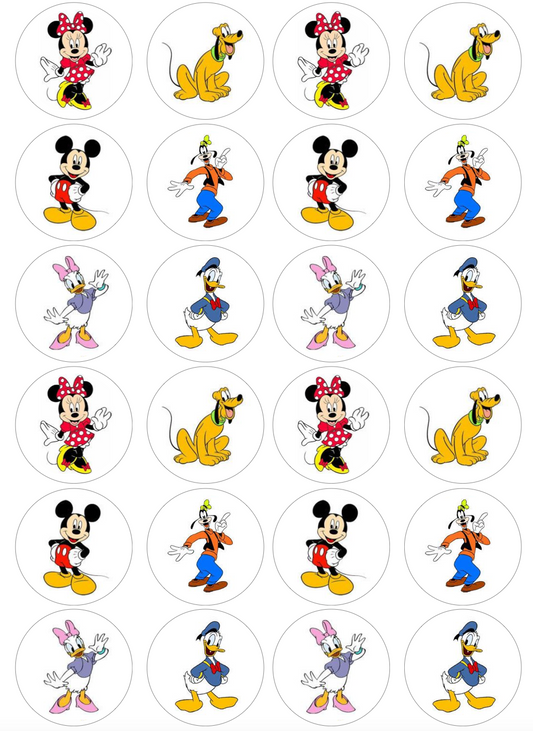 Disney Characters Cupcake Edible Icing Image Toppers
