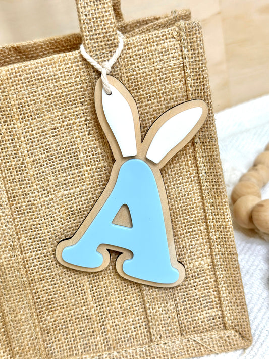 Easter Bunny Ears Initial Tag