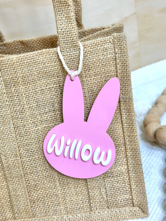 Easter Bunny Head Tag - Personalised Name