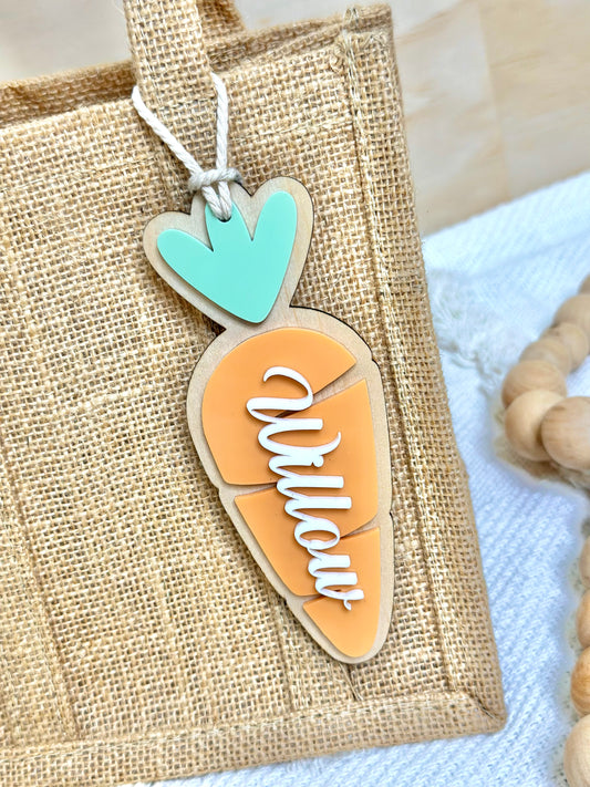 Easter Carrot Tag - Personalised Name