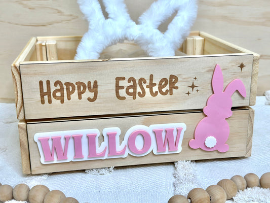 Easter Personalised Crate - Happy Easter Name
