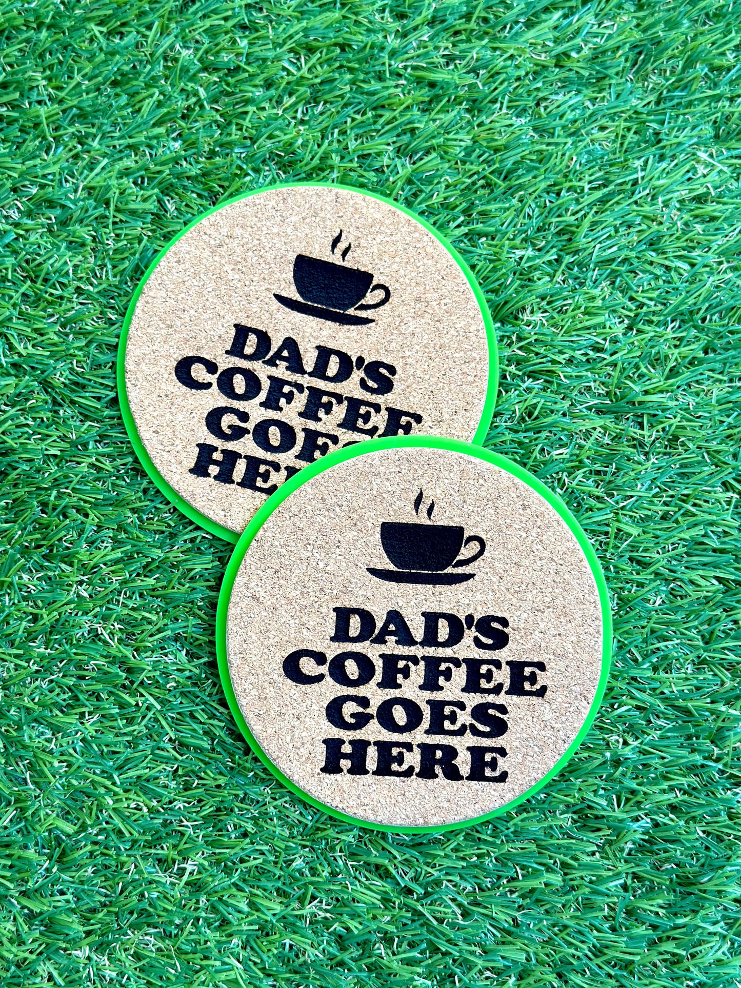 Father's Day 2pk Personalised Coffee Drink Coasters