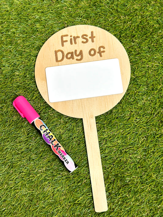 First Day Sign Paddle