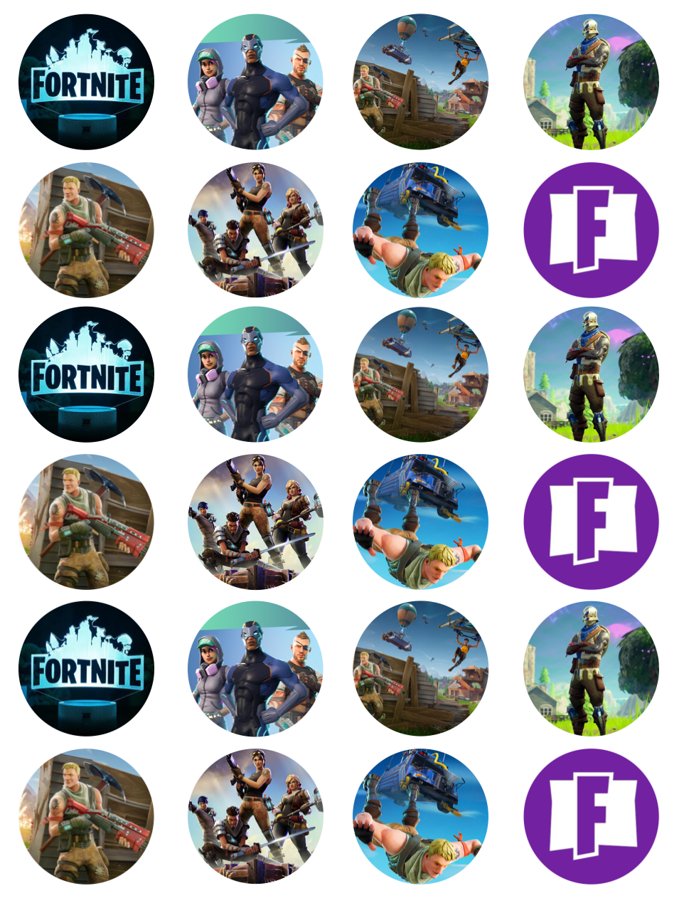 Fortnite #1 Cupcake Edible Icing Image Toppers