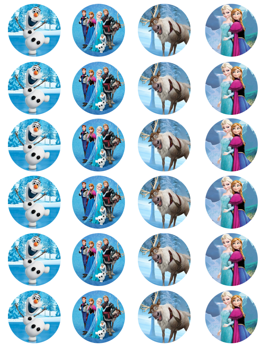 Frozen Elsa #1 Cupcake Edible Icing Image Toppers