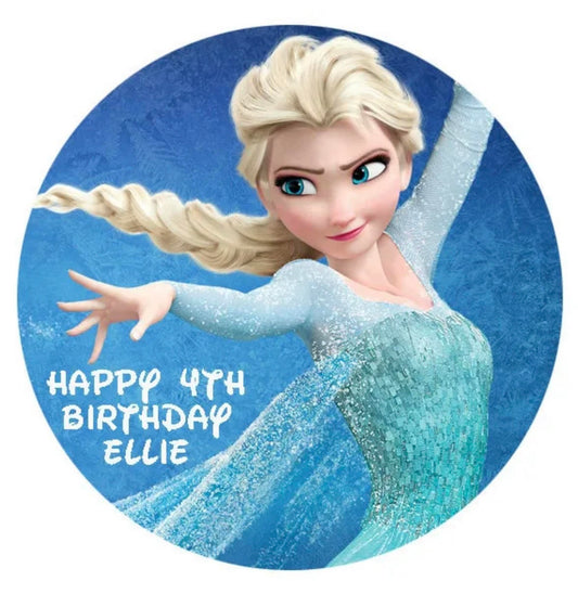 Frozen Elsa #1 Round Cake Edible Icing Image Topper 19cm