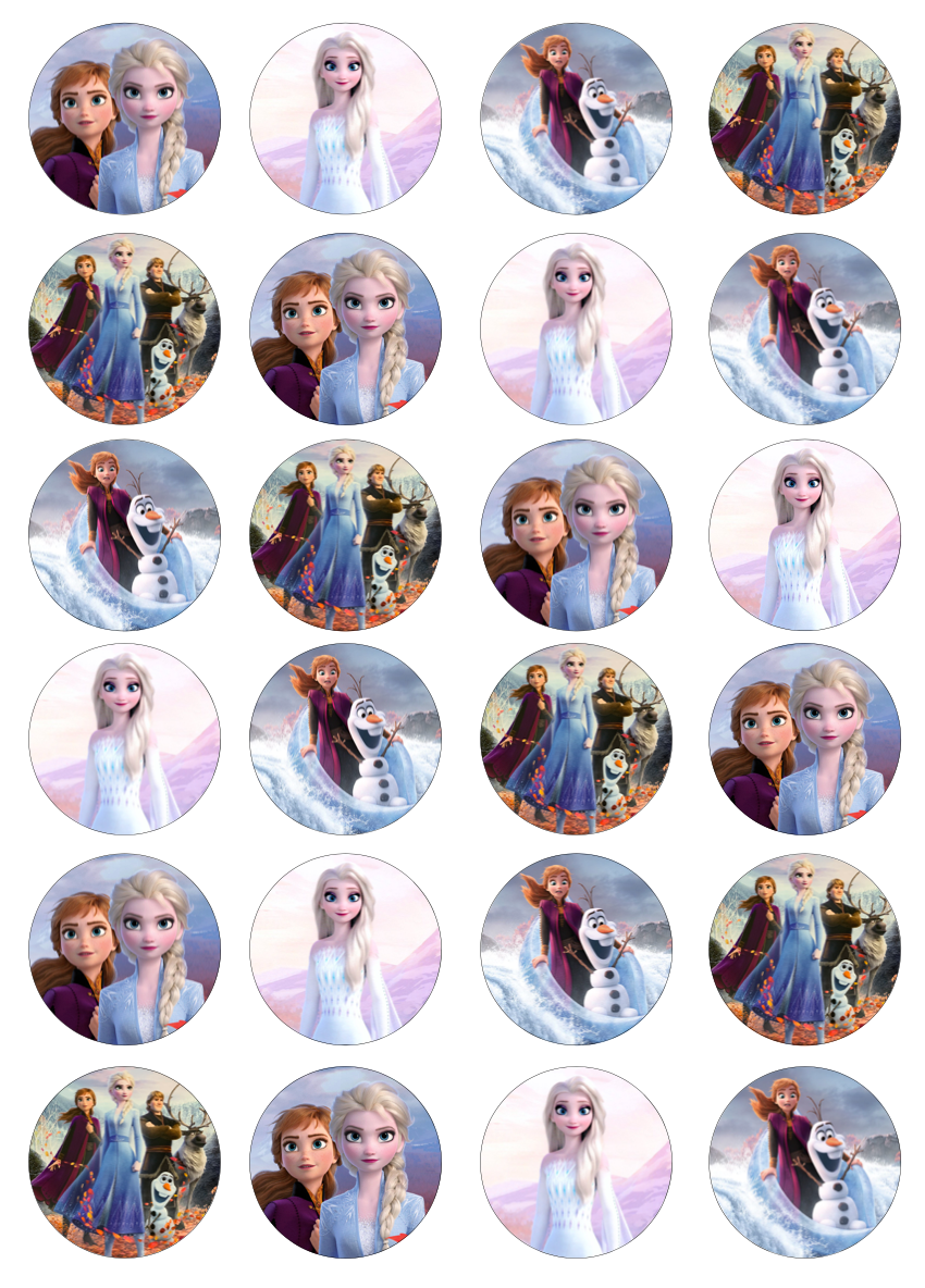 Frozen Elsa #2 Cupcake Edible Icing Image Toppers