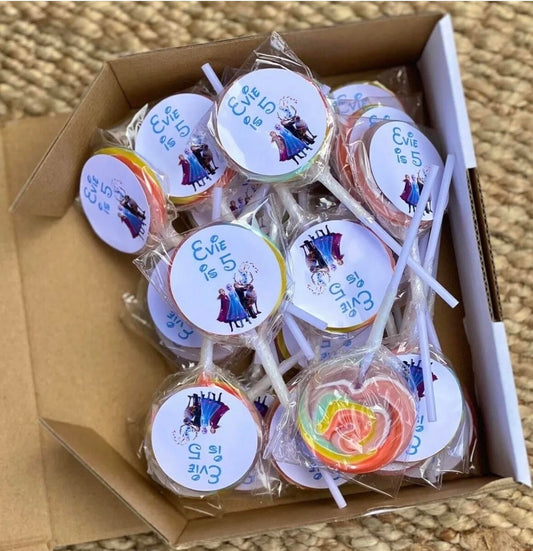 Frozen Elsa Personalised Birthday Lollipop 10 pack