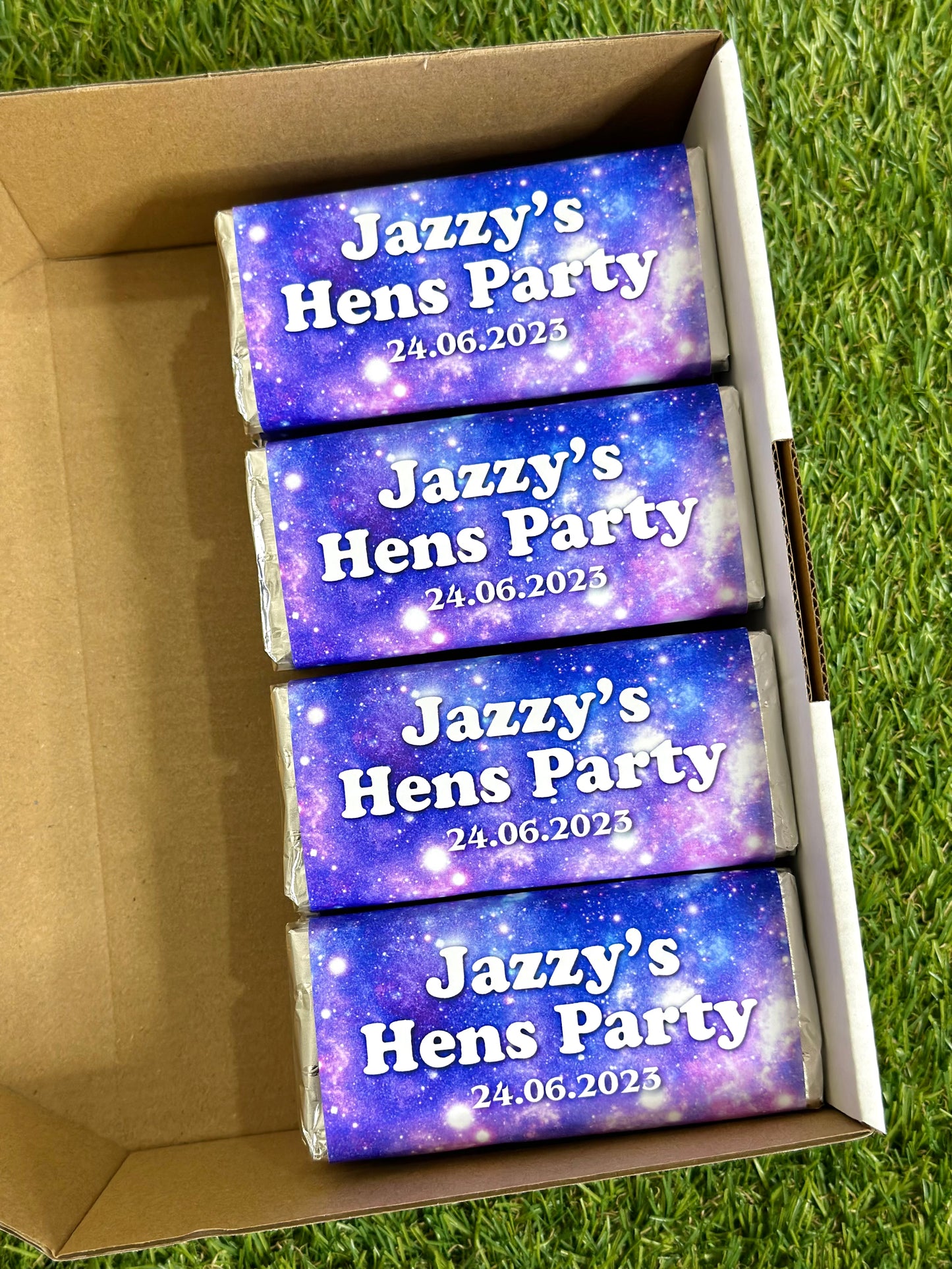 Galaxy Personalised Chocolate Bar Party Favour x 4