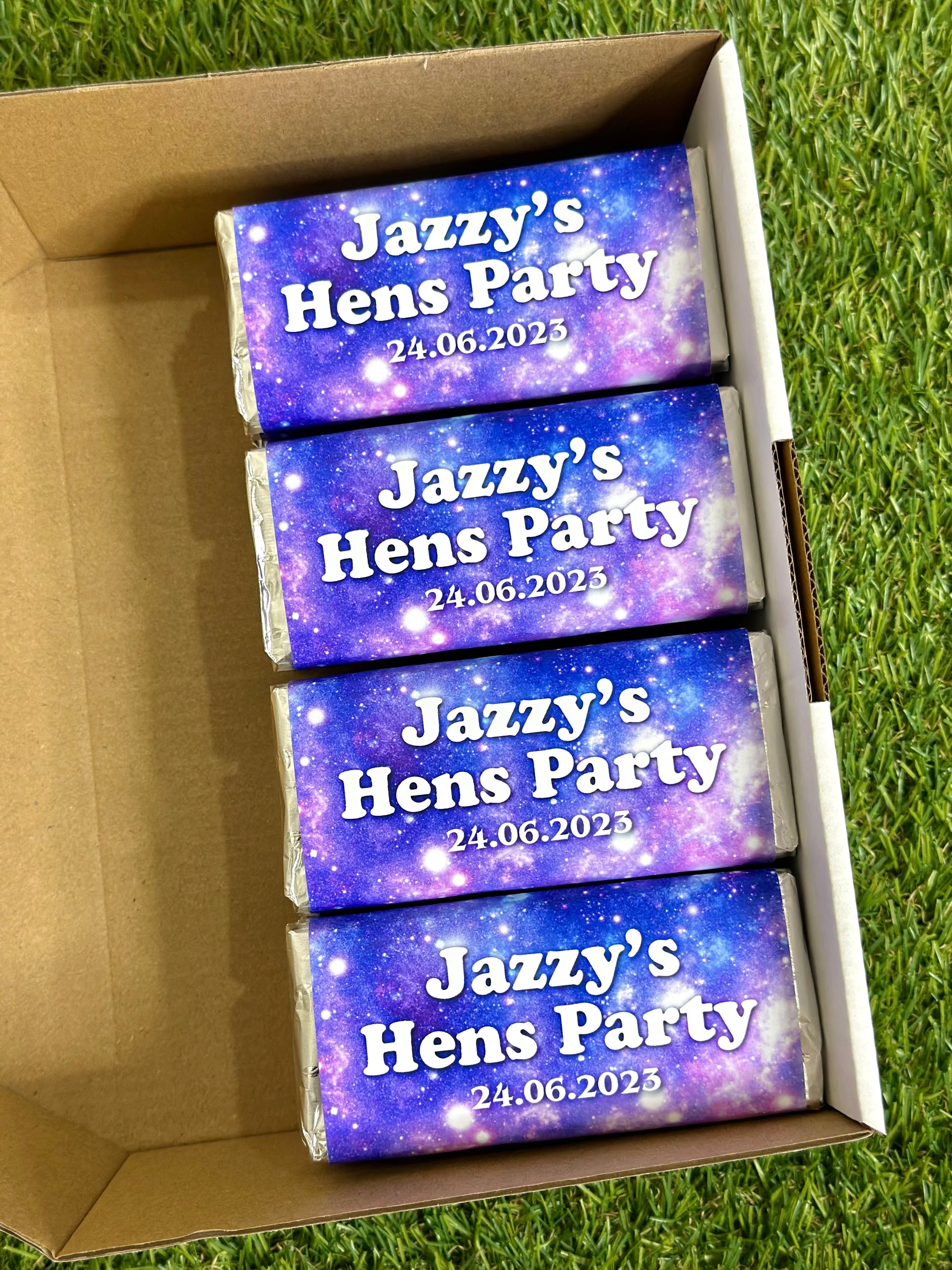 Galaxy Personalised Chocolate Bar Party Favour x 4