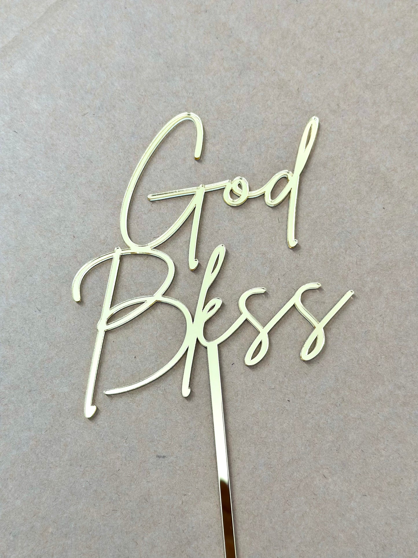 God Bless Custom Acrylic Cake Topper