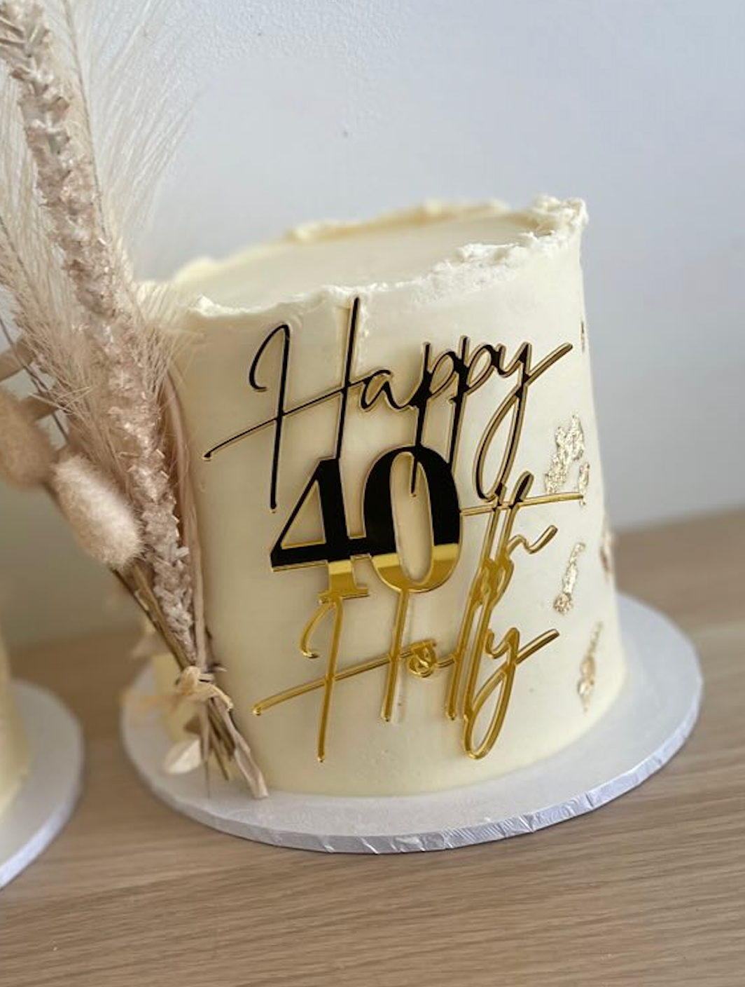 Happy Age Name 2 Custom Acrylic Cake Topper