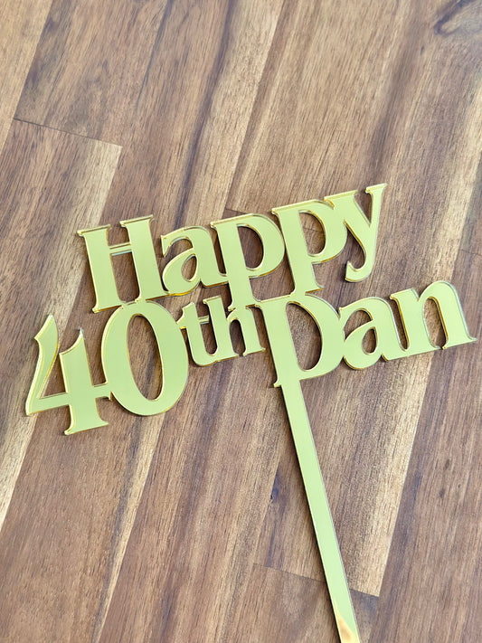 Happy Age Name Custom Acrylic Cake Topper #5