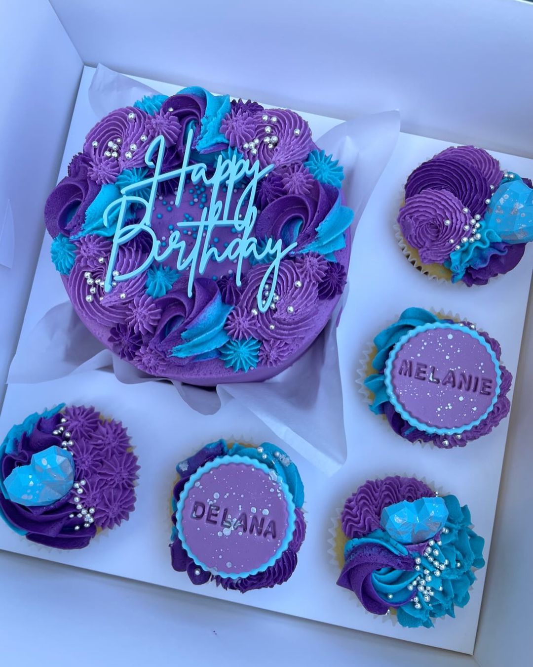 Happy Birthday Cupcake Charm Acrylic 2pk
