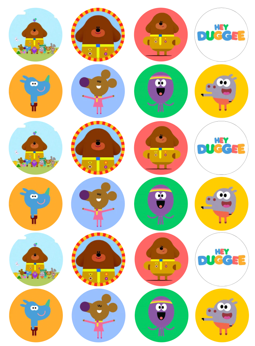 Hey Duggee Cupcake Edible Icing Image Toppers