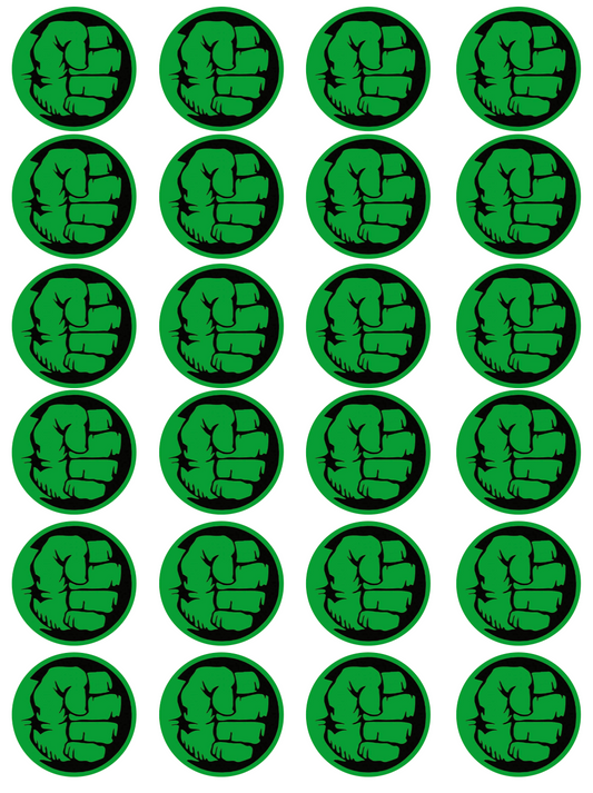 Hulk Fist #2 Cupcake Edible Icing Image Toppers