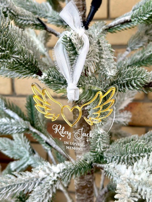 In Loving Memory Heart Christmas Ornament Decoration