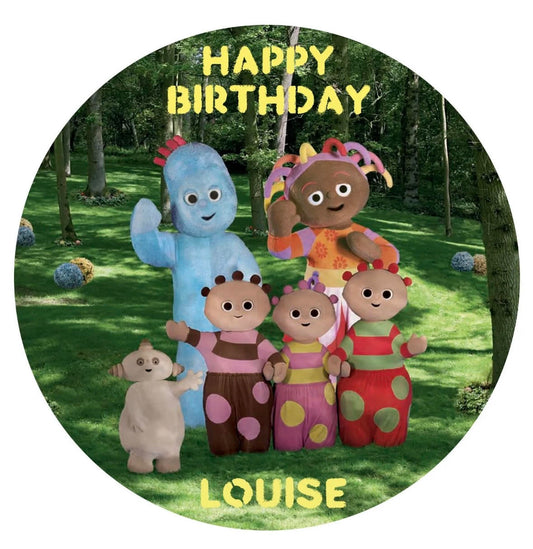In The Night Garden Round Cake Edible Icing Image Topper 19cm