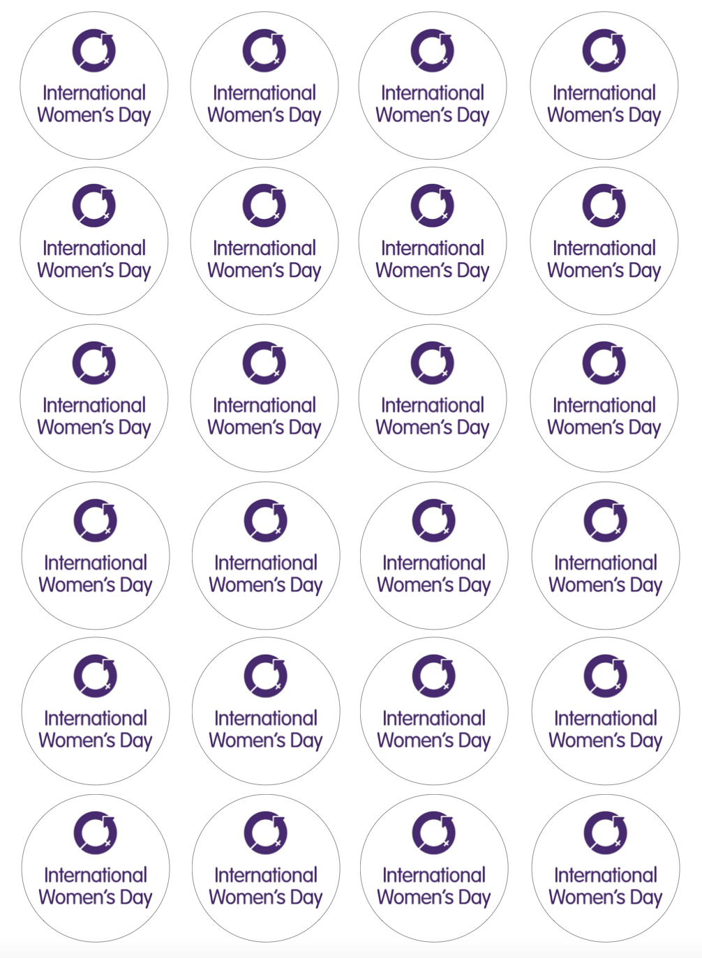 International Women's Day 2 Cupcake Edible Icing Image Toppers