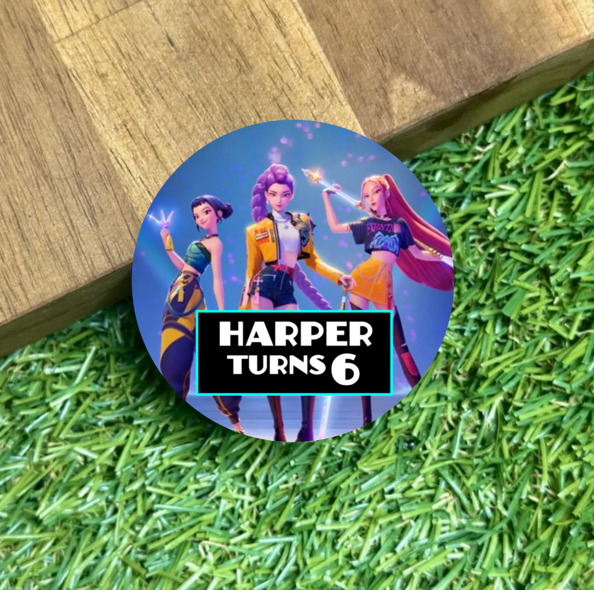 Kpop Demon Hunters- Personalised Round Birthday Party Sticker Sheet - BULK DISCOUNTS!