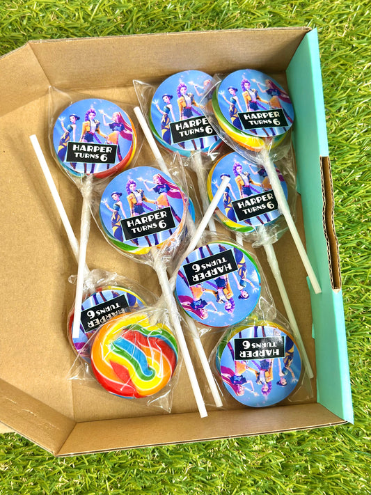 Kpop Demon Hunters Personalised Birthday Lollipop 10 pack
