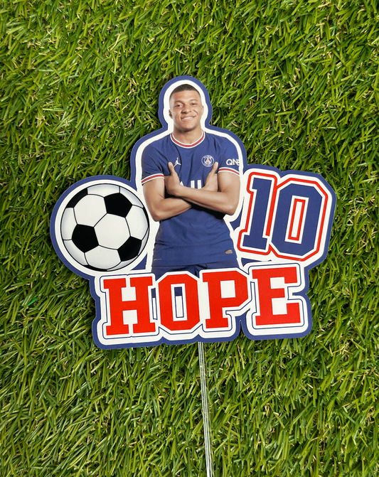 Kylian Mbappé Soccer Personalised Cake Topper