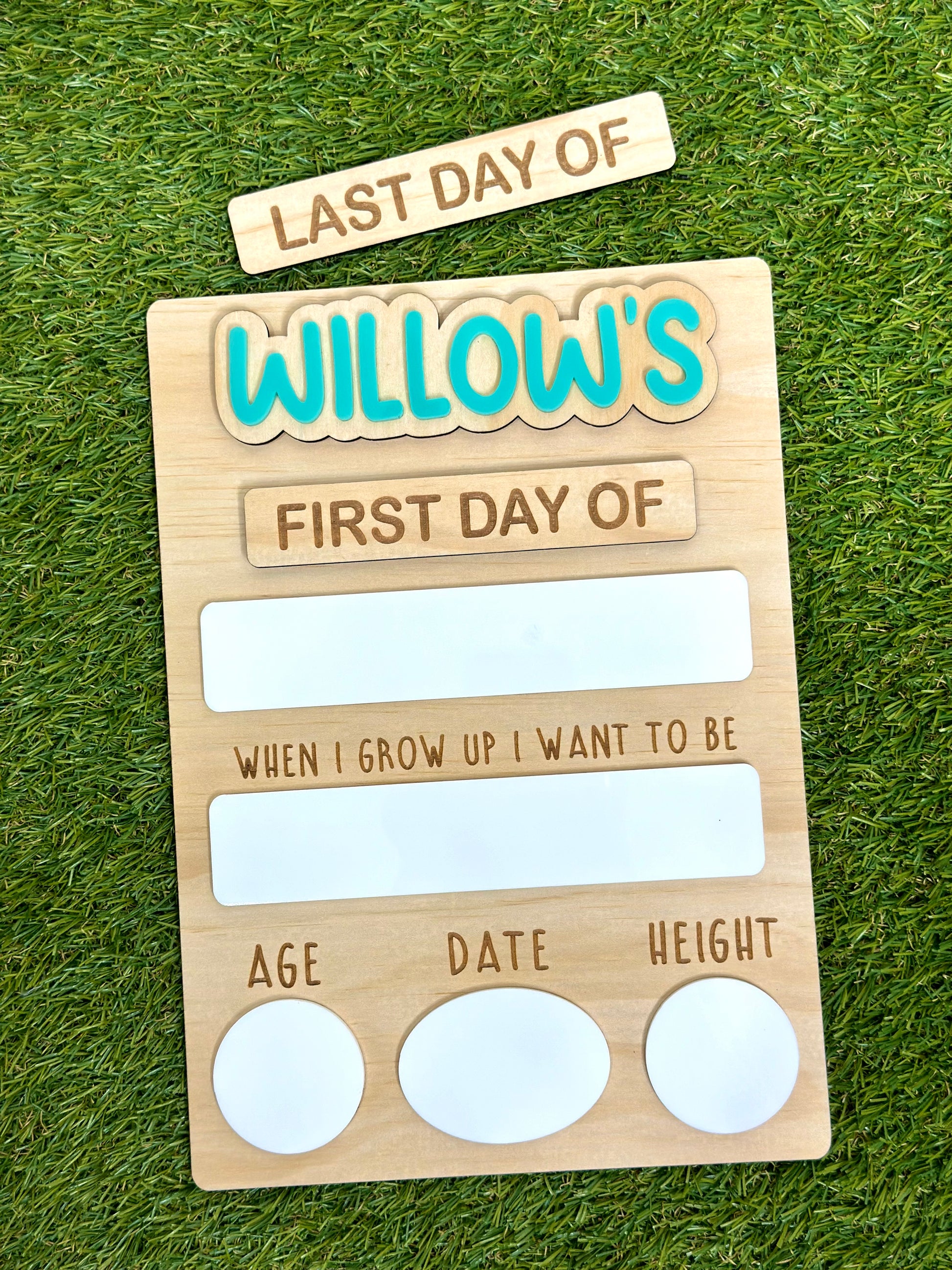 Large Personalised First/Last Day Boards School