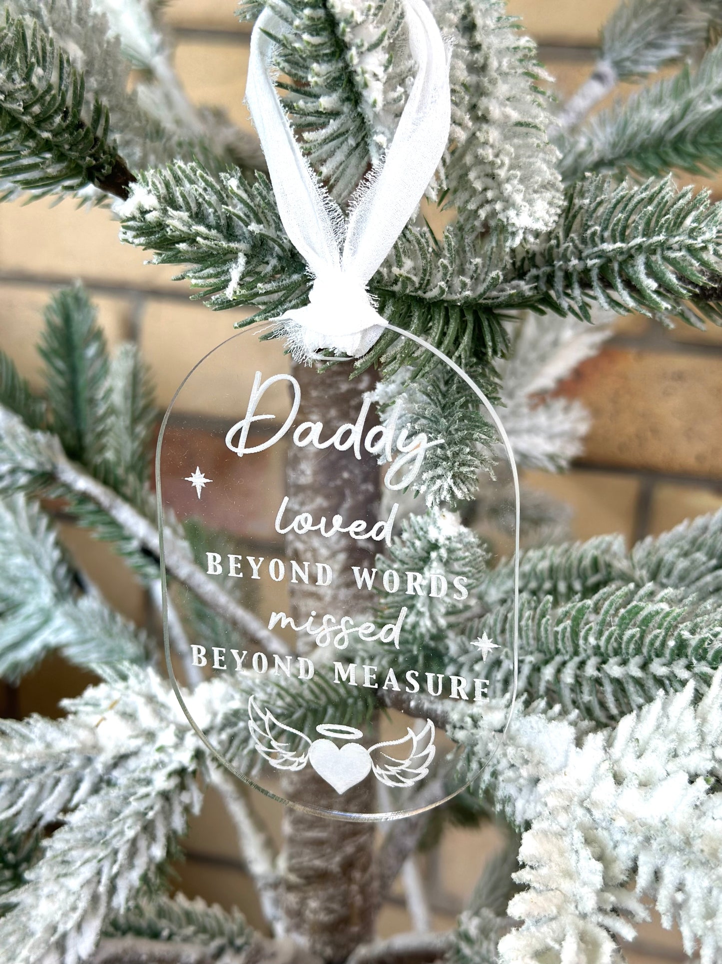 Loved Beyond Words Christmas Ornament Decoration