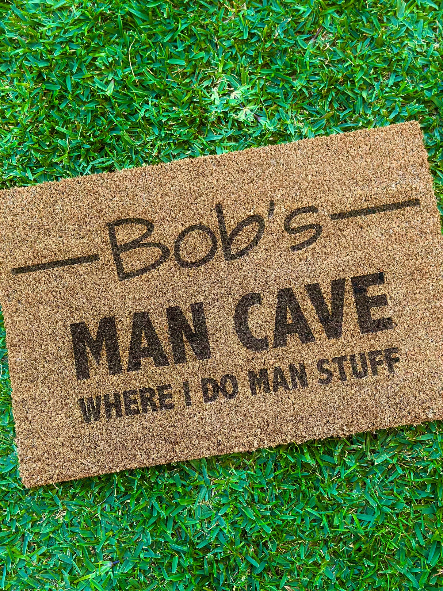 Man Cave Personalised Door Mat