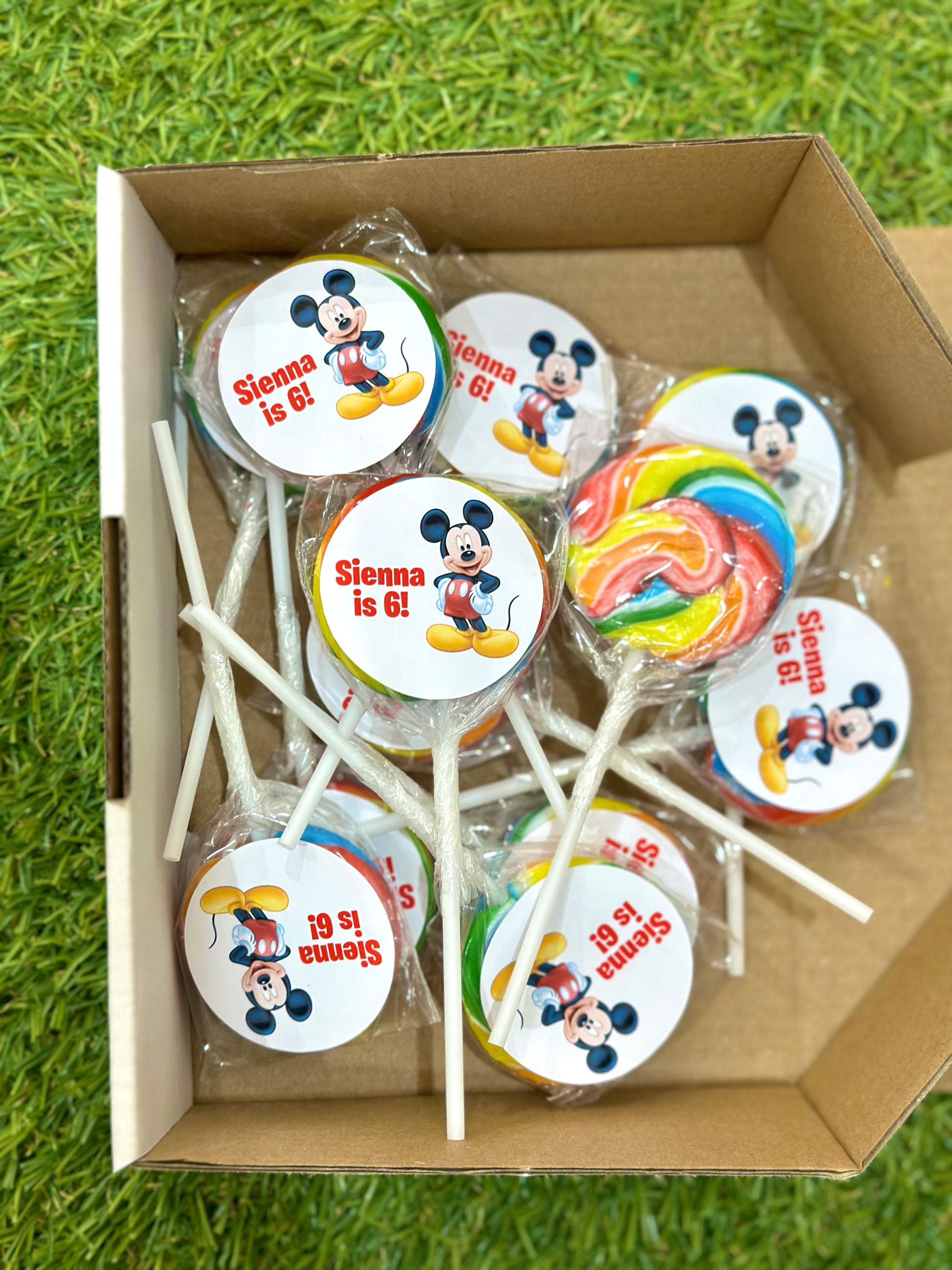 Mickey Mouse Personalised Birthday Lollipop 10 pack