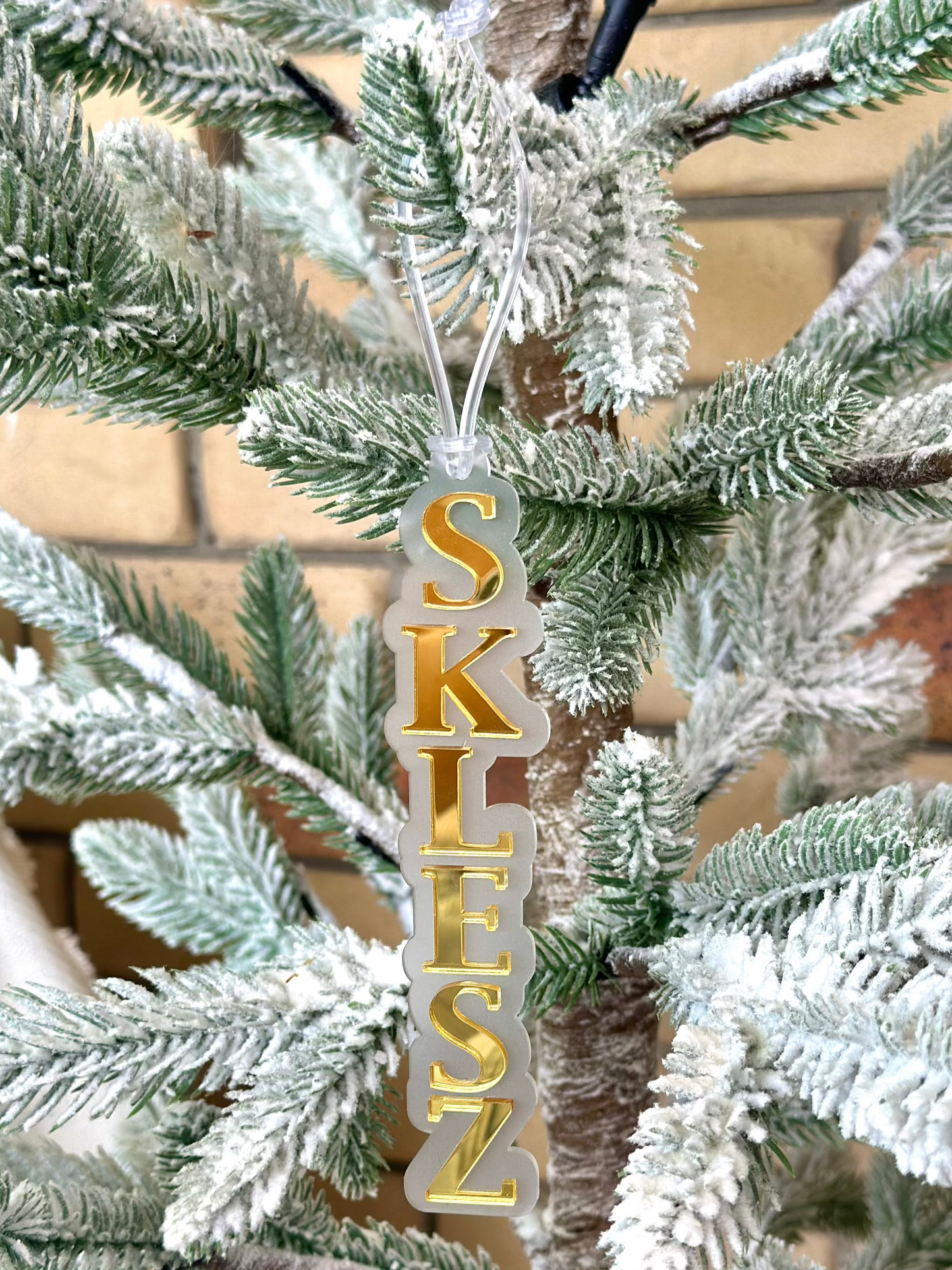 Monogram Letter Family Christmas Ornament Decoration