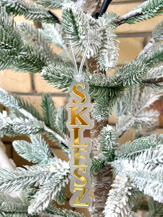 Monogram Letter Family Christmas Ornament Decoration