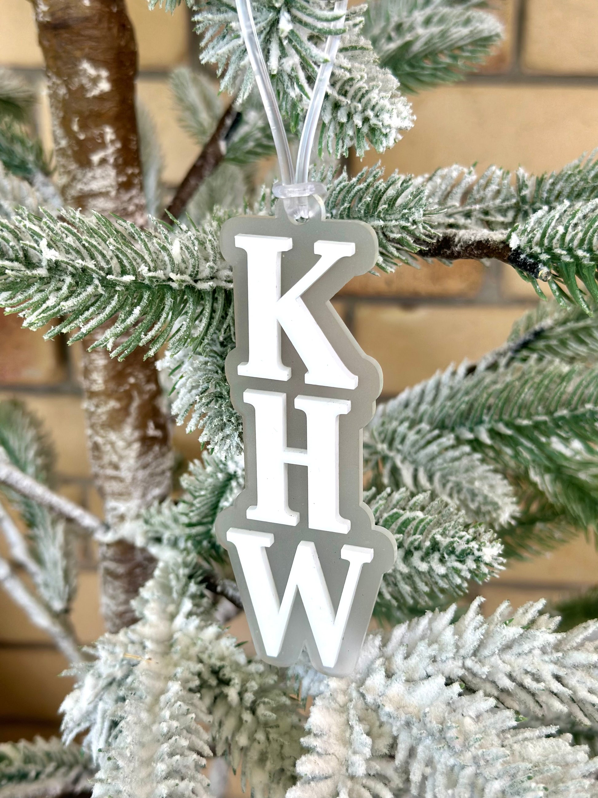 Monogram Letter Family Christmas Ornament Decoration