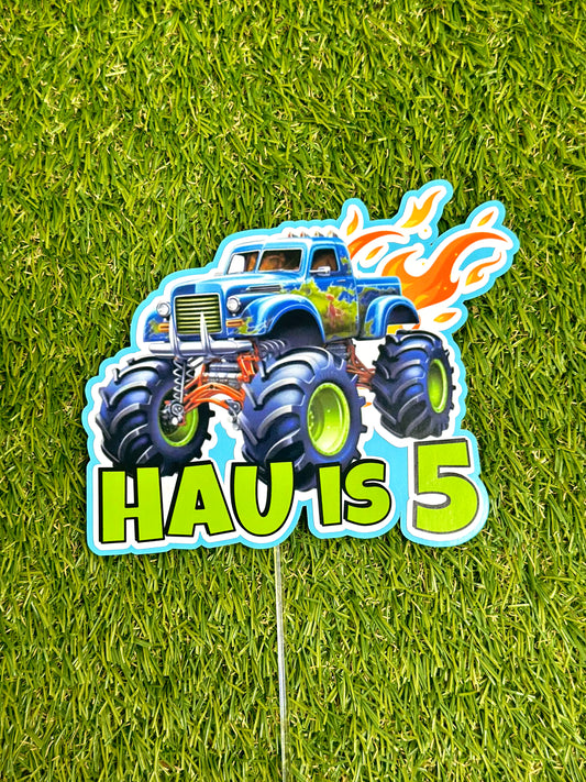 Monster Truck Personalised Cake Topper