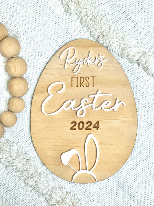 My First Easter Plaque Sign - Personalised Name
