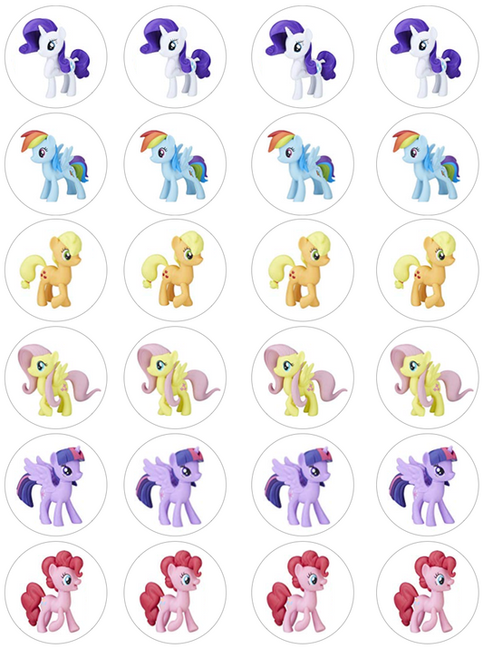 My Little Pony Cupcake Edible Icing Image Toppers