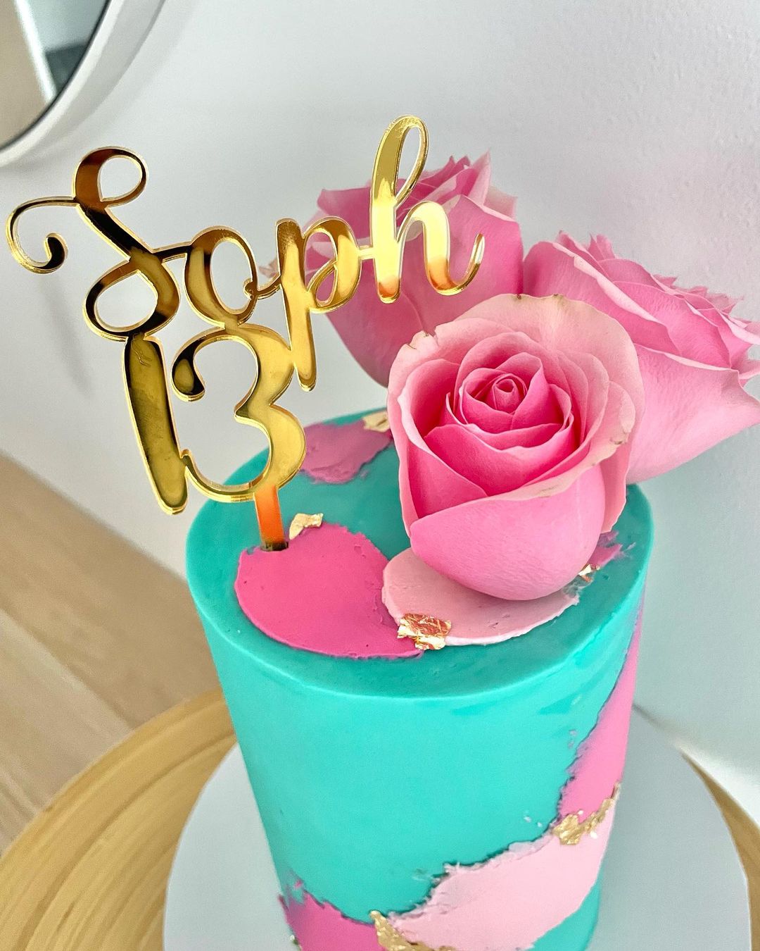 Name Age Custom Acrylic Cake Topper