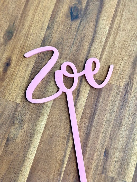 Name Custom Acrylic Cake Topper