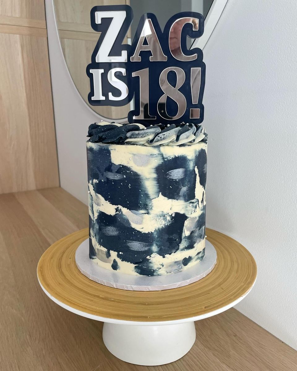 Name is Age 2 Double Layer Custom Acrylic Cake Topper