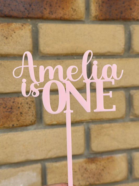 Name is Age Custom Acrylic Cake Topper #3