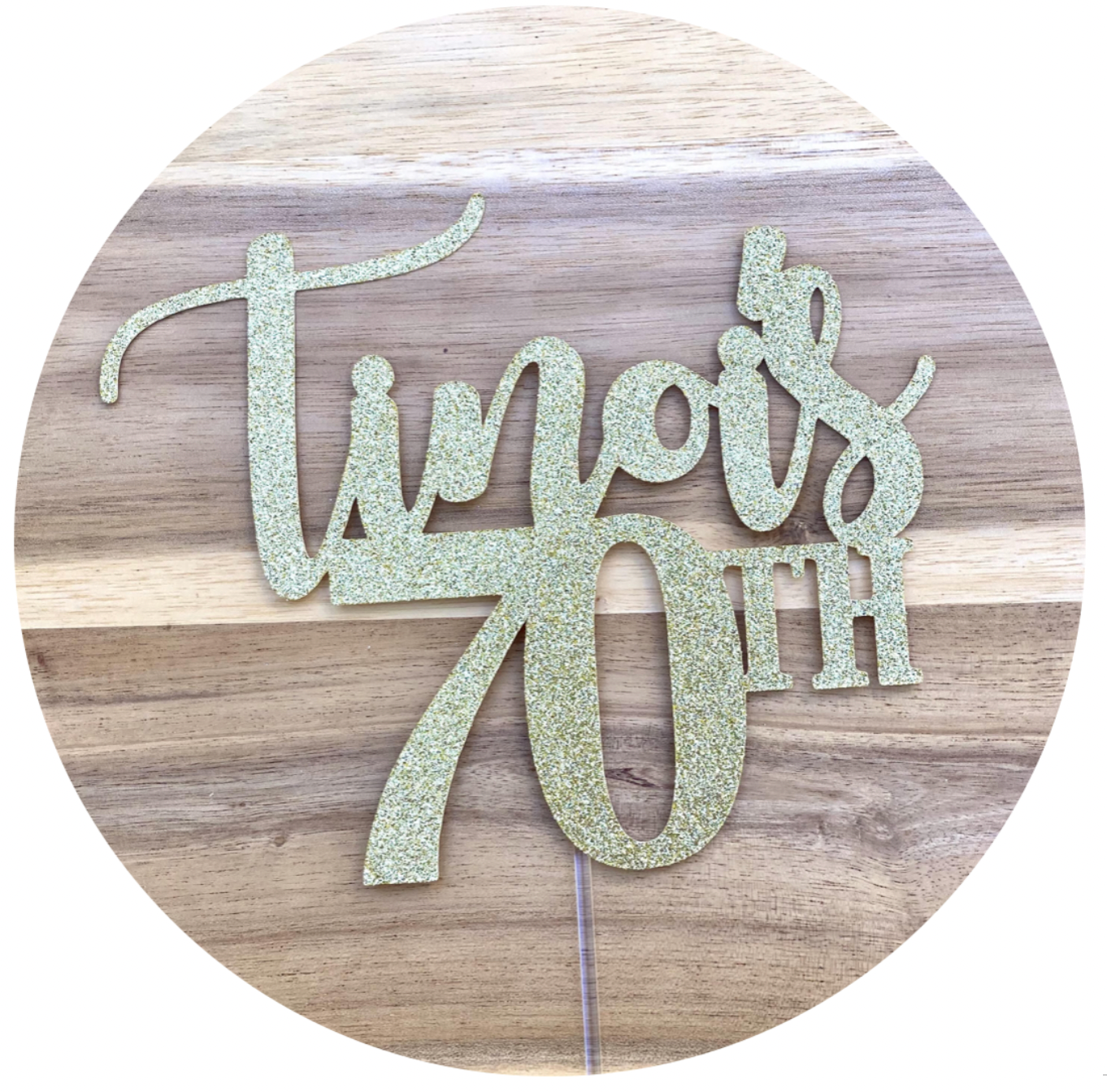 Name's Age #1 Birthday Personalised Glitter Cake Topper